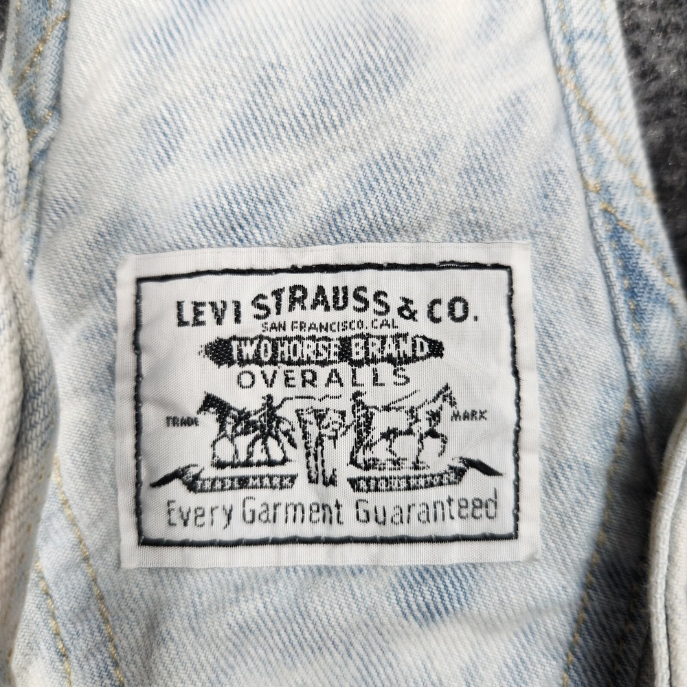 Levi's White and Blue Tie-Dye Short Overalls - Picture 9 of 16